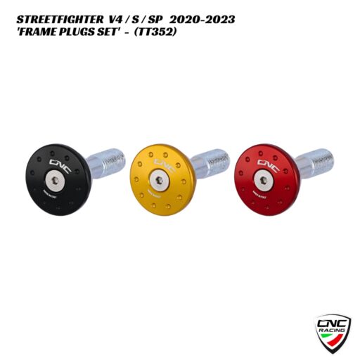 CNC Billet Frame Plug Set - TT352 - Ducati Streetfighter V4 / S / SP 2020-2023