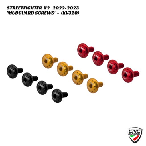 CNC Billet Front Mudguard Screws - 4pc - KV320 - Ducati Streetfighter V2 2022-2023