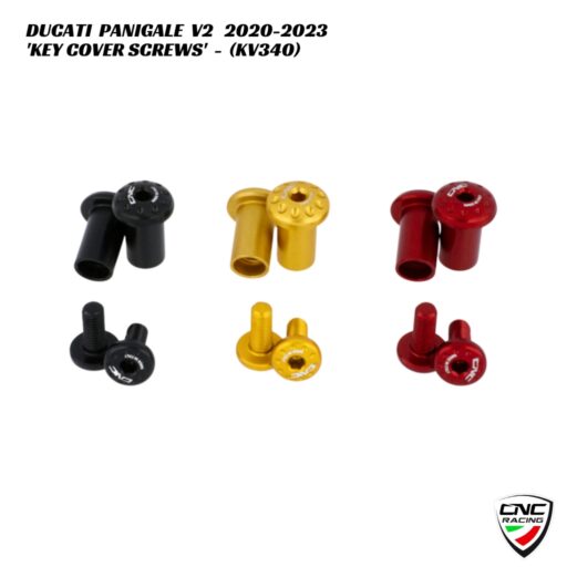 CNC Billet Key Cover Screws - 4pc - KV340 - Ducati Panigale V2 2020-2023