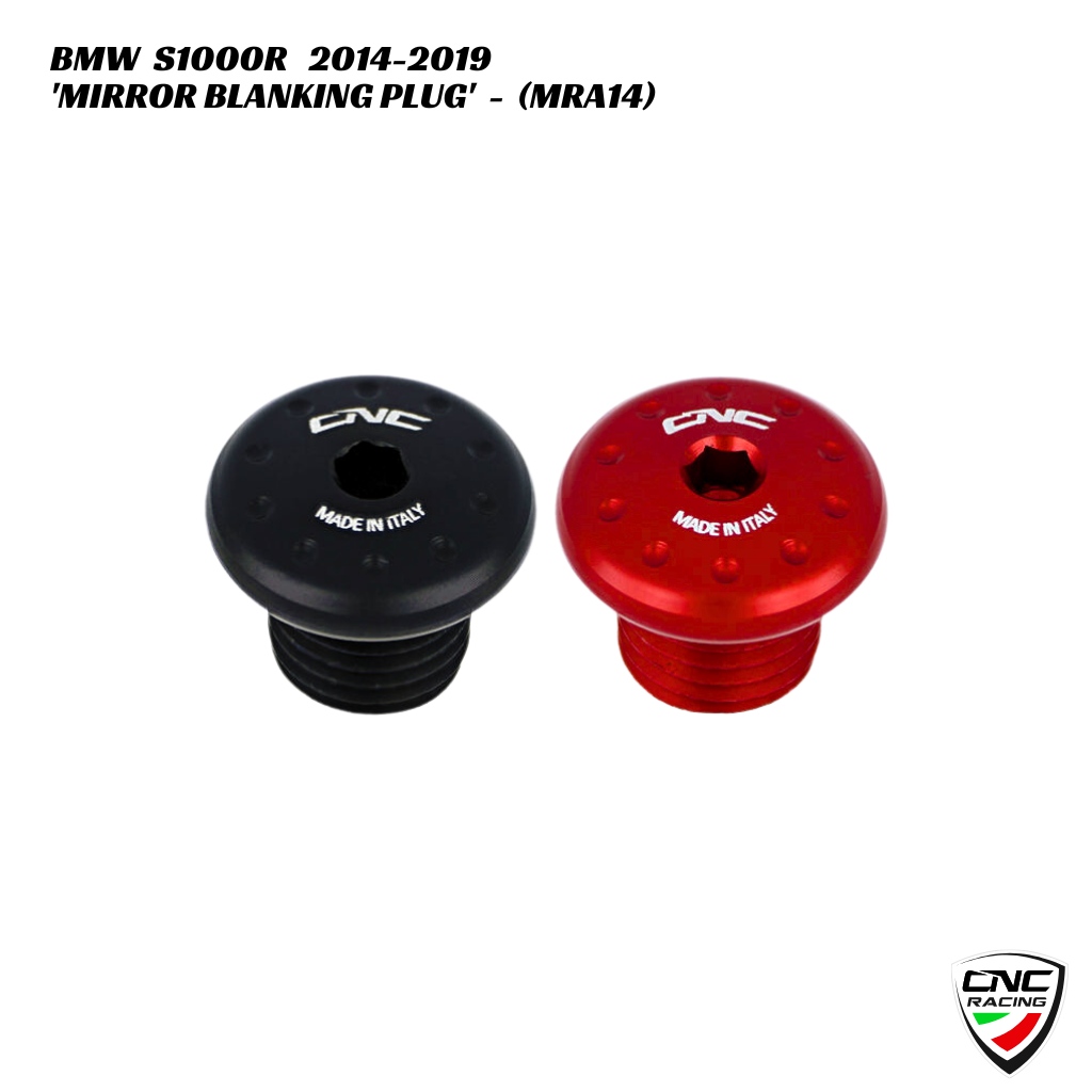 CNC Billet Mirror Blanking Plug MRA14 BMW S1000R 2014-2019 (1) CNC Billet Mirror Blanking Plug - MRA14 - BMW S1000R 2014-2019