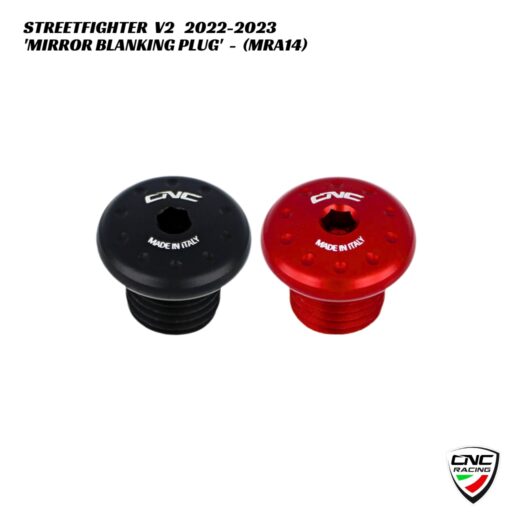 CNC Billet Mirror Blanking Plug - MRA14 - Ducati Streetfighter V2 2022-2023