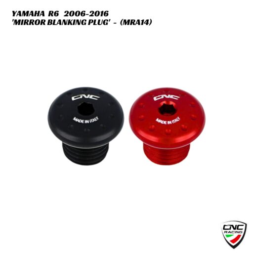 CNC Billet Mirror Blanking Plug - MRA14 - Yamaha R6 2006-2016