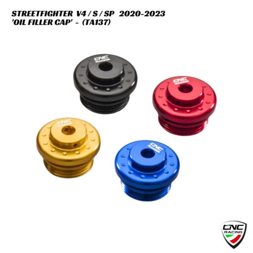 CNC Billet Oil Filler Cap - TA137 - Ducati Streetfighter V4 / S / SP 2020-2023