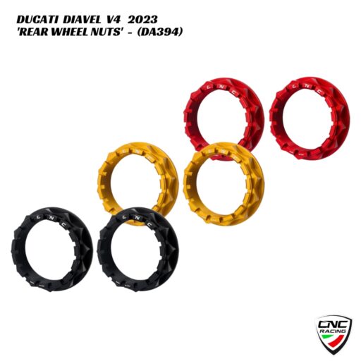 CNC Billet Rear Wheel Nuts Kit - DA394 - Ducati Diavel V4 2023