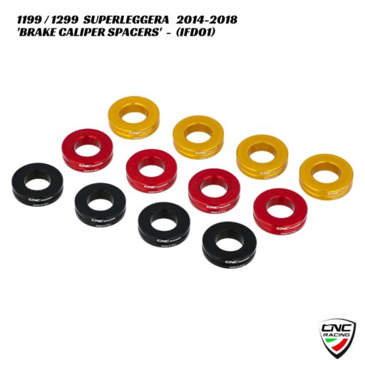 CNC Front Brake Caliper Spacers - 4pc - IFD01 - Ducati 1199 / 1299 Superleggera 2014-2018