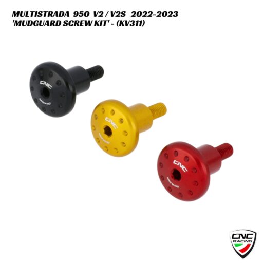 CNC Rear Mudguard Screw Kit - 6pc - KV311 - Ducati Multistrada 950 V2 / V2S 2022-2023