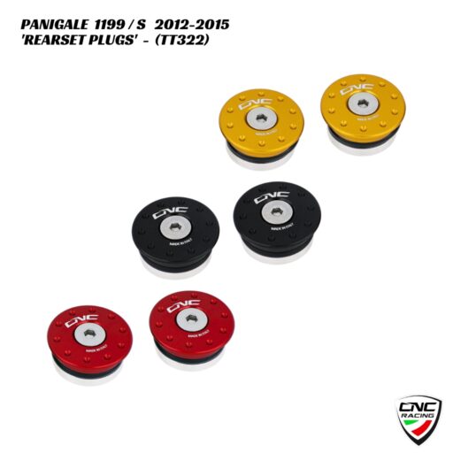 CNC Rearset Plug Kit - 2pc - TT322 - Ducati Panigale 1199 / S 2012-2015