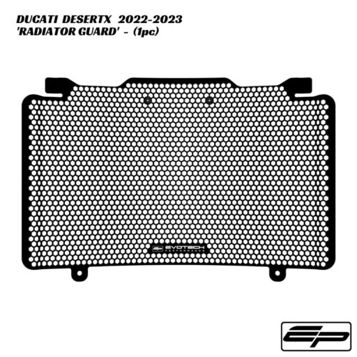 Evotech Aluminium Radiator Guard - 1pc - Ducati DesertX 2022-2023