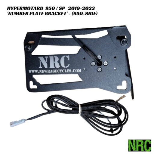 New Rage Cycles Side Mount Number Plate Bracket - Ducati Hypermotard 950 / SP 2019-2023