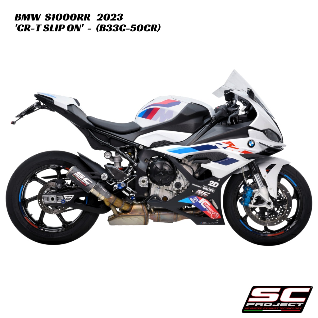 SC-Project CR-T Carbon Fiber Slip-On - B33C-50CR - BMW S1000RR / M1000RR 2023