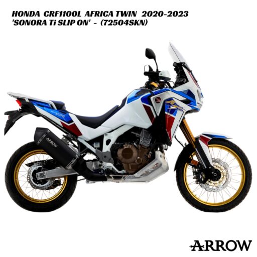 Arrow Sonora Dark Titanium Slip-On - 72504SKN - Honda CRF1100L Africa Twin 2020-2023