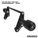 Bagoros Performance Crash Bobbins Kit - BLACK - KTM 390 Duke 2019-2023