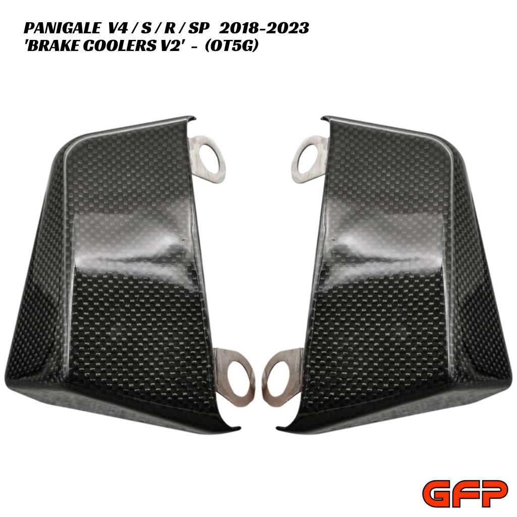 GFP Carbon Fiber Brake Coolers V2 - GLOSS - Ducati Panigale V4 / S / R / SP 2018-2023