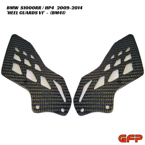 GFP Carbon Fiber Heel Guards V1 - SET - BMW S1000RR / HP4 2009-2014