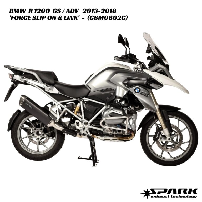Spark Force Carbon Fiber Slip-On & Link Pipe - GBM0602C - BMW R 1200 GS / ADV 2013-2018