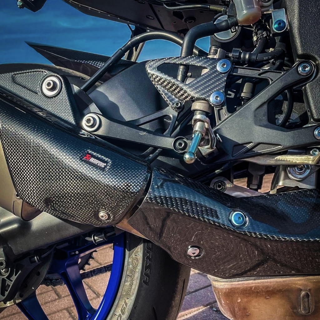 GFP Carbon Fiber Heel Guards - Yamaha R1 / R1M 2015-2023