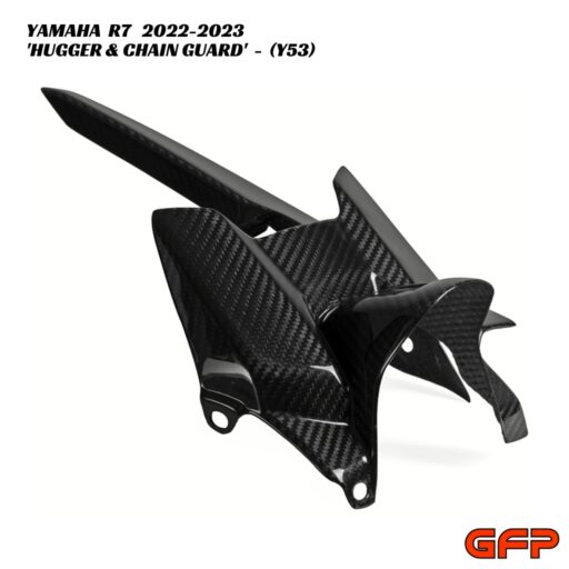 GFP Carbon Fiber Hugger With Chain Guard - Yamaha R7 2022-2023