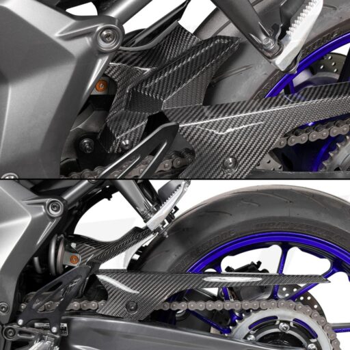 GFP Carbon Fiber Hugger With Chain Guard - Yamaha R7 2022-2023