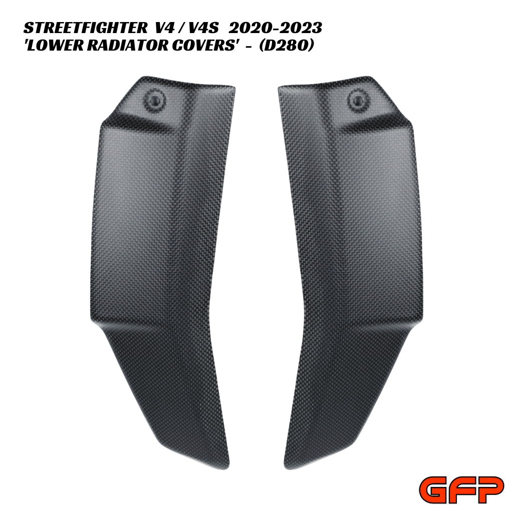GFP Carbon Fiber LOWER Radiator Covers - Ducati Streetfighter V4 / V4S 2020-2023