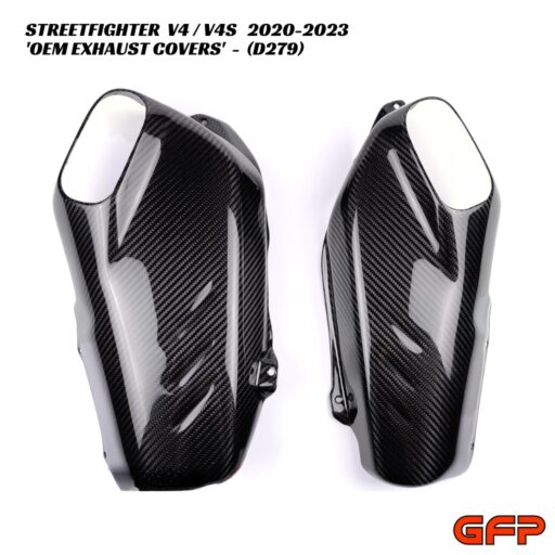 GFP Carbon Fiber OEM Exhaust Covers - Ducati Streetfighter V4 / V4S 2020-2023