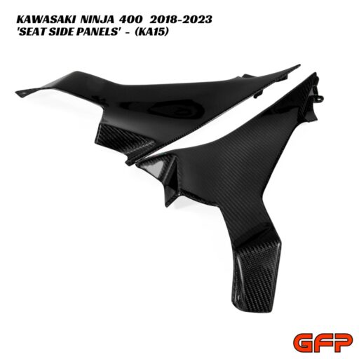 GFP Carbon Fiber Seat Side Panels - Kawasaki Ninja 400 2018-2023