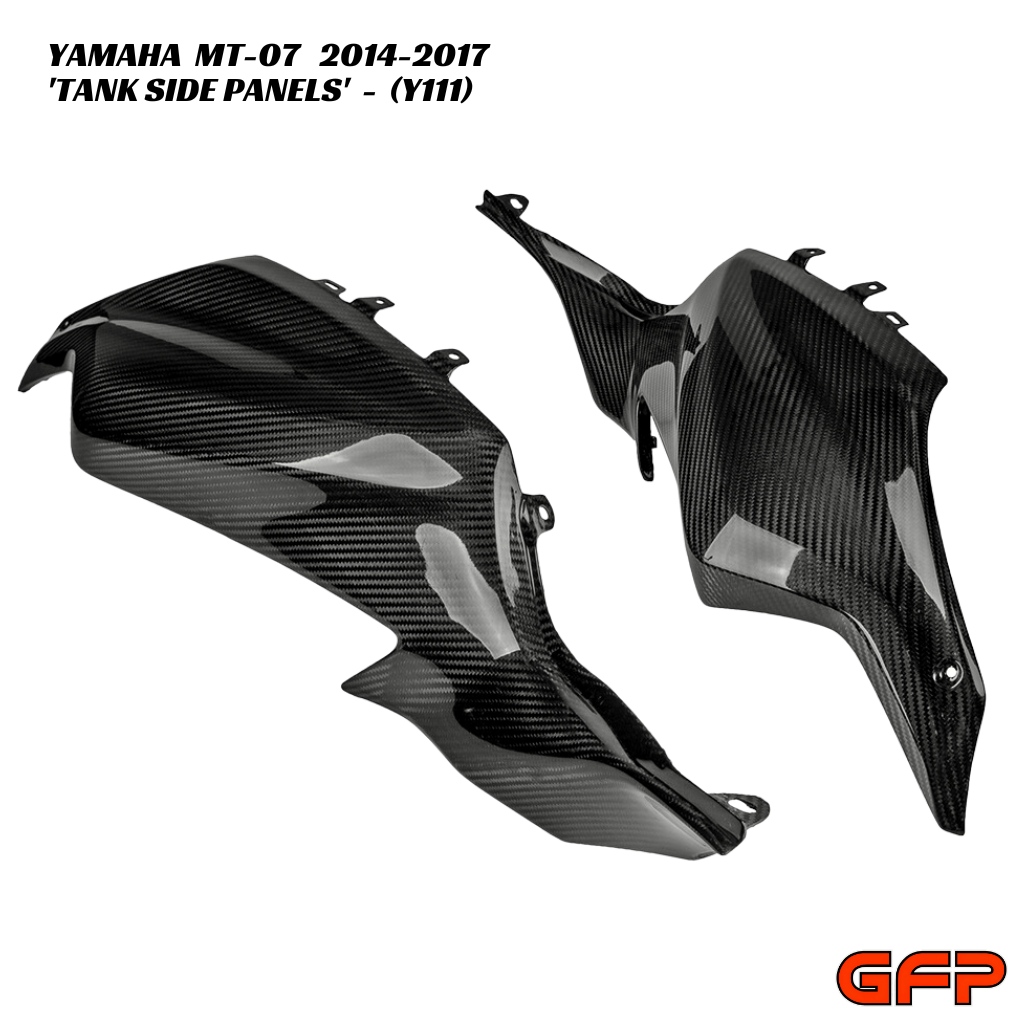 GFP Carbon Fiber Tank Side Panels - Yamaha MT-07 2014-2017