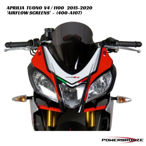 Powerbronze Airflow Double Bubble Screens - 400-A107 - Aprilia Tuono V4 / 1100 2015-2020