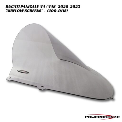 Powerbronze Airflow Double Bubble Screens - 400-D115 - Ducati Panigale V4 / V4S 2020-2023