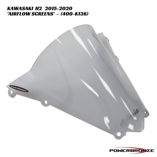 Powerbronze Airflow Double Bubble Screens - 400-K136 - Kawasaki H2 2015-2020