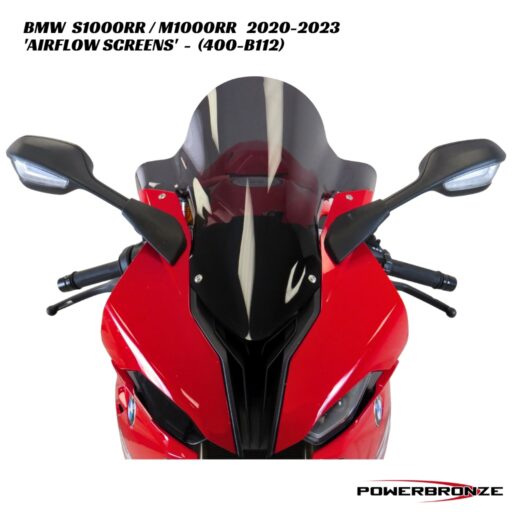 Powerbronze Airflow Extra-High Double Bubble Screens - 400-B112 - BMW S1000RR / M1000RR 2020-2023
