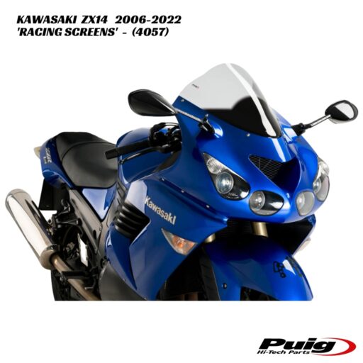 Puig Racing Double Bubble Screens - 4057 - Kawasaki ZX14 2006-2022