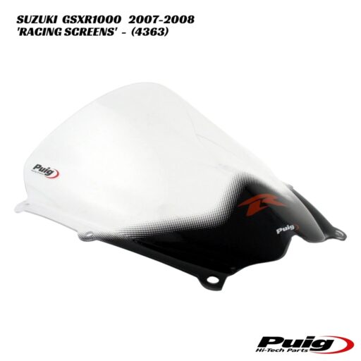 Puig Racing Double Bubble Screens - 4363 - Suzuki GSXR1000 2007-2008