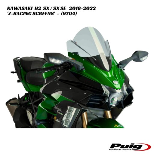 Puig Z-Racing Double Bubble Screens - 9704 - Kawasaki H2 SX / SX SE 2018-2022
