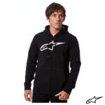 Alpinestars Ageless II Zip Fleece Hoodie - BLACK/WHITE