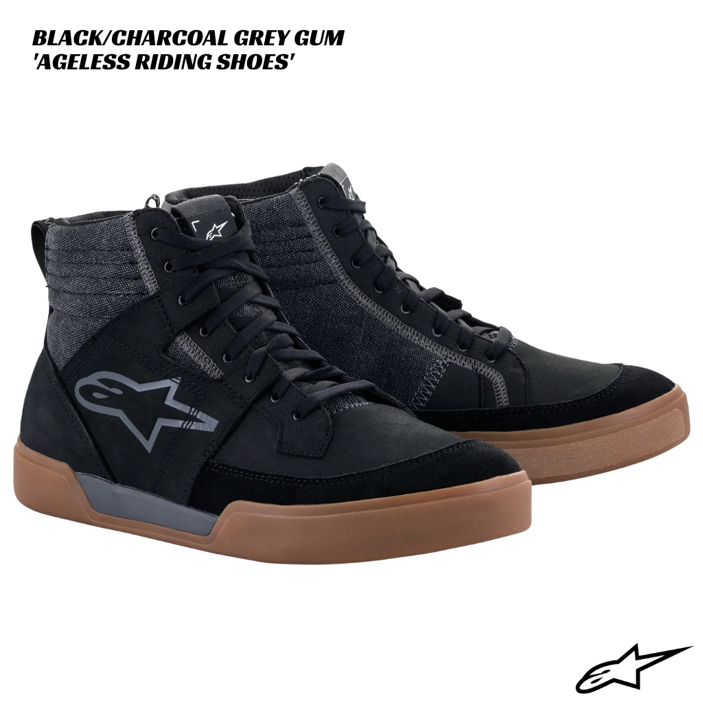 Alpinestars Ageless Riding Shoes - BLACK/CHARCOAL GREY GUM