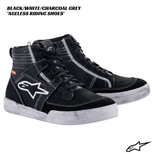 Alpinestars Ageless Riding Shoes - BLACK/WHITE/CHARCOAL GREY