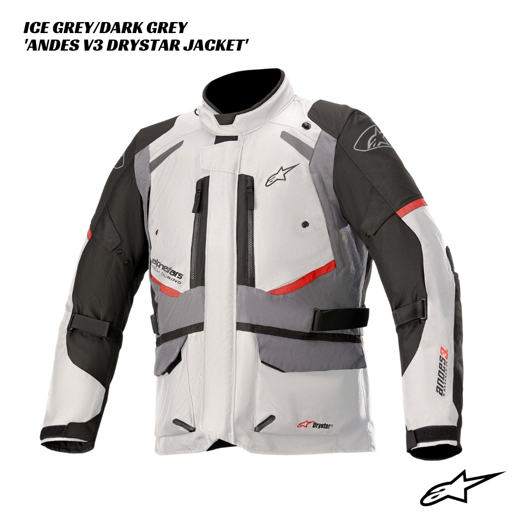 Alpinestars Andes V3 Drystar Jacket - ICE GREY/DARK GREY