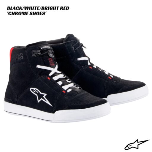 Alpinestars Chrome Shoes - BLACK/WHITE/BRIGHT RED