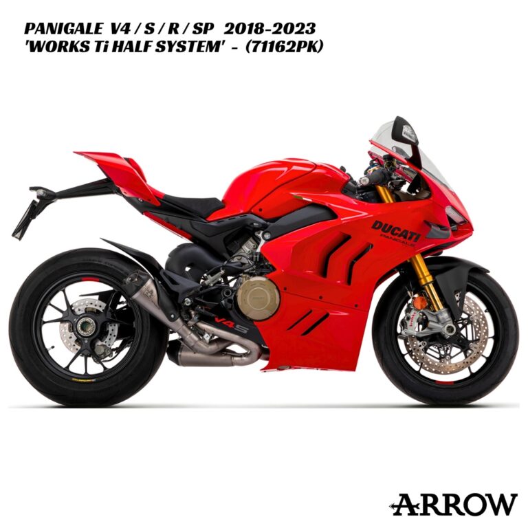 Arrow Works Titanium Half Exhaust System - 71162PK - Ducati Panigale V4 / S / R / SP 2018-2023