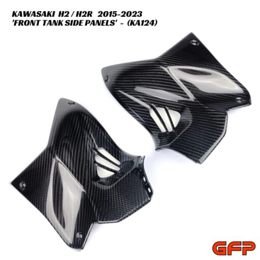 GFP Carbon Fiber Front Tank Side Panels - Kawasaki H2 / H2R 2015-2023