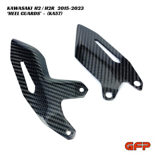 GFP Carbon Fiber Heel Guards - Kawasaki H2 / H2R 2015-2023