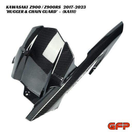 GFP Carbon Fiber Hugger With Chain Guard - Kawasaki Z900 / Z900RS 2017-2023
