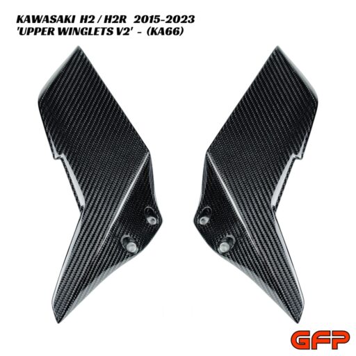 GFP Carbon Fiber New-Style Upper Winglets V2 - Kawasaki H2 / H2R 2015-2023