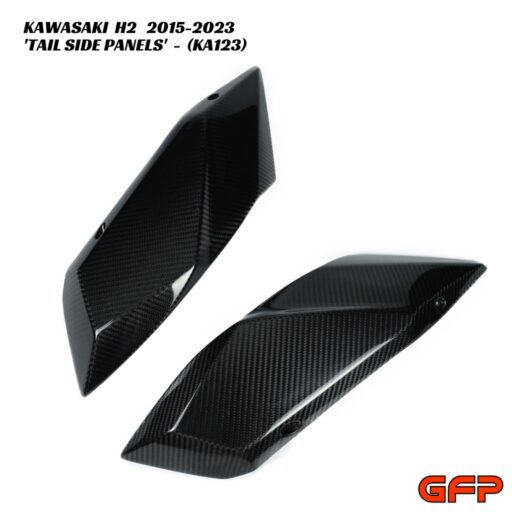 GFP Carbon Fiber Tail Side Panels - Kawasaki H2 2015-2023