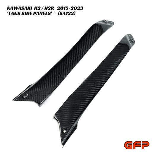 GFP Carbon Fiber Tank Side Panels - Kawasaki H2 / H2R 2015-2023