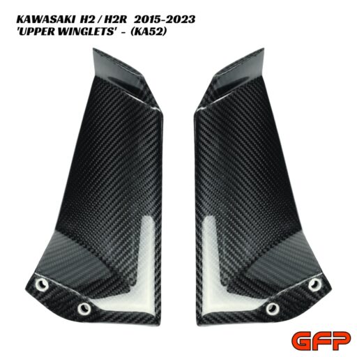 GFP Carbon Fiber Upper Winglets - Kawasaki H2 / H2R 2015-2023
