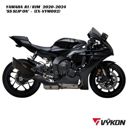 Vykon Stainless Black Slip On Exhaust - EX-VYM002 - Yamaha R1 / R1M 2020-2024