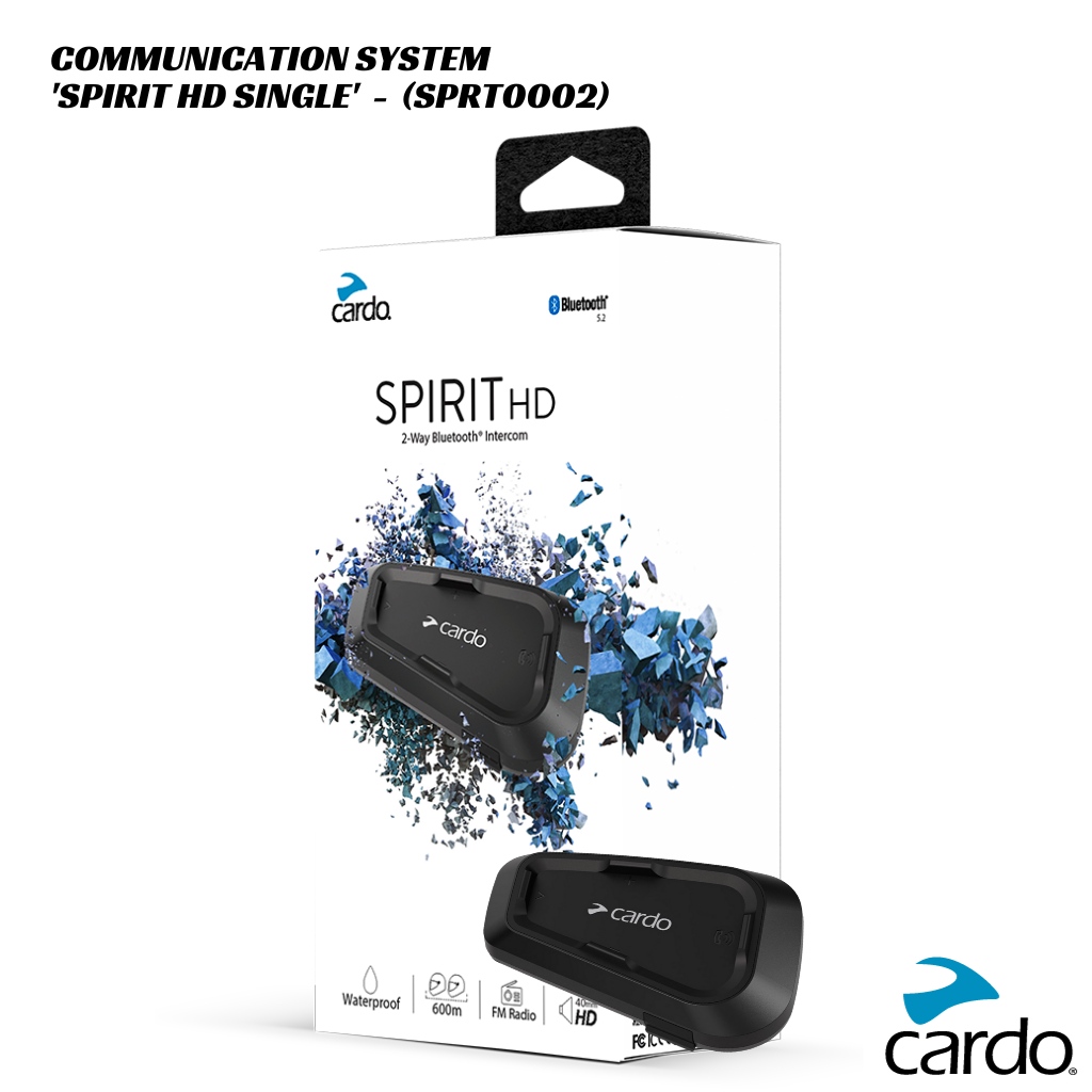 Cardo Spirit HD Communication System Single Pack SPRT0002 (1) Cardo Spirit HD Communication System Single Pack - SPRT0002