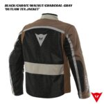 Dainese Outlaw Tex Jacket - BLACK/CARAFE/WALNUT/CHARCOAL-GREY