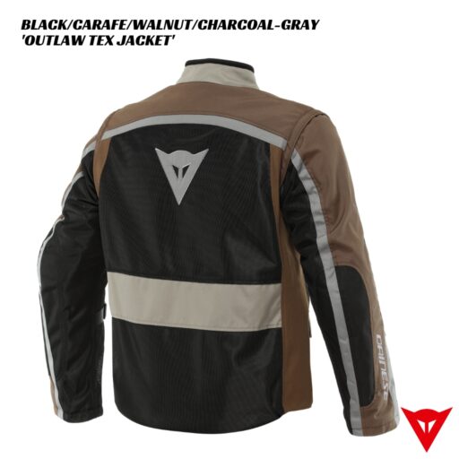 Dainese Outlaw Tex Jacket - BLACK/CARAFE/WALNUT/CHARCOAL-GREY